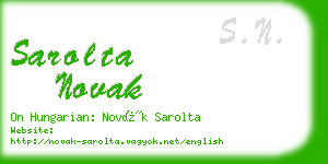 sarolta novak business card